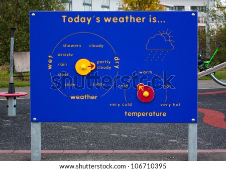 Children\'s Weather Board with adjustable weather indications