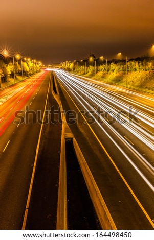 The M50 motorway is a motorway in Ireland running in a C-shaped ring around the north-eastern, northern, western and southern sides of the capital city, Dublin