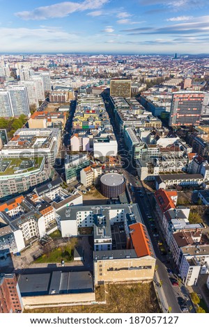 Vertical view of Berlin from above
