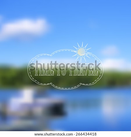 abstract blurred nature background. Web and mobile interface template. Travel and recreation design, vector illustration.