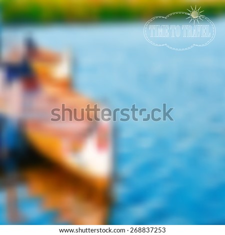 abstract blurred nature background. Web and mobile interface template. Travel and recreation design, vector illustration.