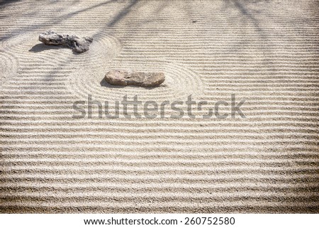 Zen Rock Garden - Sand Patterns