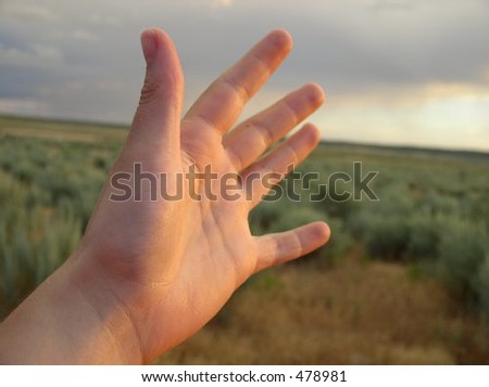 hand reaching out