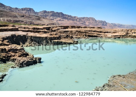 View on a pitfall and conversions of the Dead Sea coast