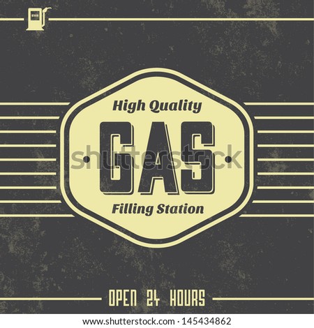 Vintage Gasoline Sign Retro Template Stock Vector Illustration 145434862 Shutterstock Gas Station Website Template