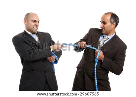 Tug-of-war - business competition concept