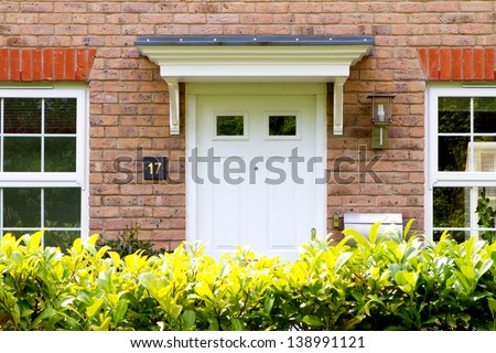 front door of a modern house in England