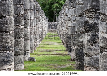 Famous mayan pyramid Chichen Itza, Mexico. Latin American landmark.