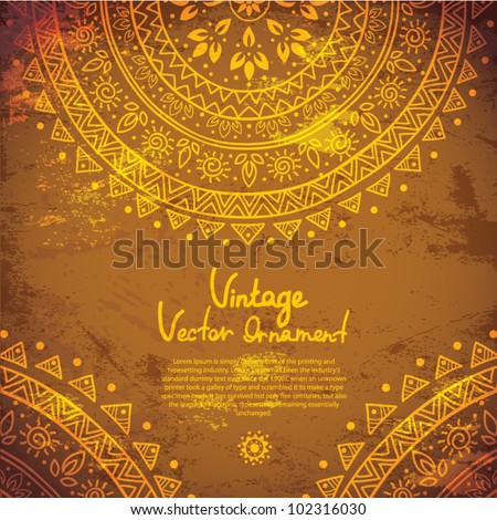 Ethnic gold ornament Ethnic gold ornament
