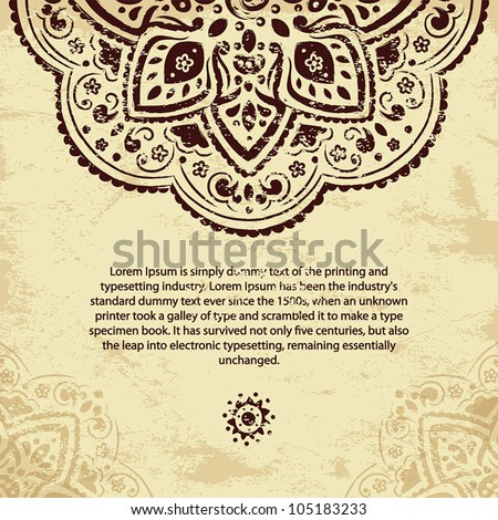 Ethnic vintage ornament background Ethnic vintage ornament background