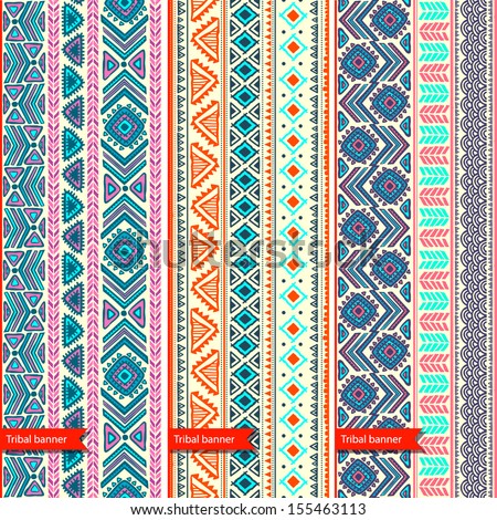 Tribal vintage ethnic banners Tribal vintage ethnic banners