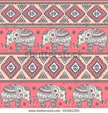 Ethnic vintage elephant seamless for you business Ethnic vintage elephant seamless for you business