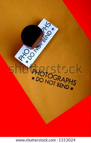 Photographs do not bend rubber stamp II.