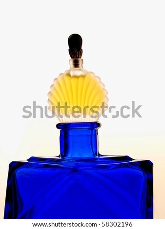 Abstract perfume  bottle design  on white background.