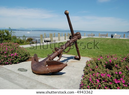 An anchor by the sea