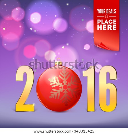 Greeting card for New Year holidays. Decorative background for Christmas and the New Year.