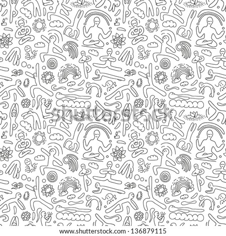 yoga seamless vector pattern yoga seamless vector pattern