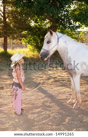 Little cowgirl and pony.