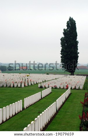 Tyne Cot brittish memorial cemetery of the first world war in Passendaele (Flanders Fields)