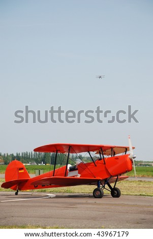 Old airplanes on an airshow in Belgium