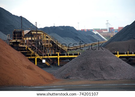 Coal Terminal in the port of Antwerp (Belgium)