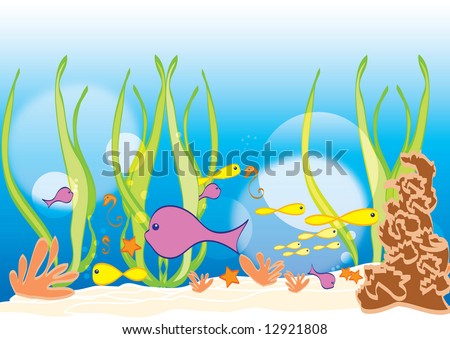 Illustration of The Fish Under The Sea
