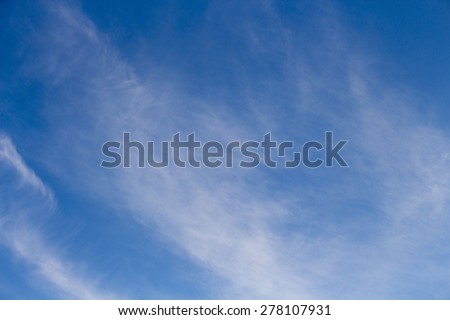 High white  wispy cirrus clouds  in  a blue Australian sky  sometimes called mare\'s tails   blown by high winds into long streamers indicate fine weather    but  stormy changes coming within two days.