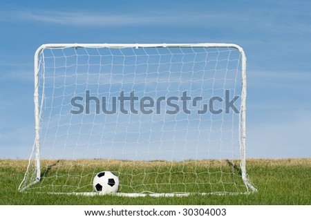 soccer goal net. Soccer Ball In The Goal Net