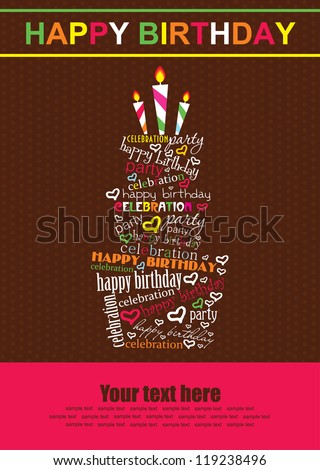 happy birthday cake card design vector illustration happy birthday cake card design vector illustration