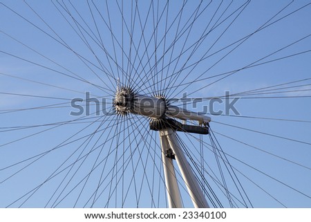 Giant Wheel isolated in blue sky background