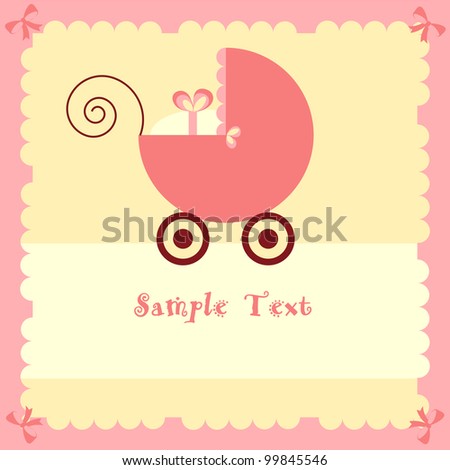 cartoon pink stroller