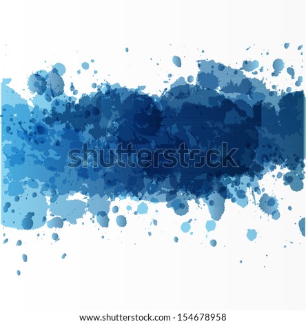 Background with big blue splash and place for your text.
