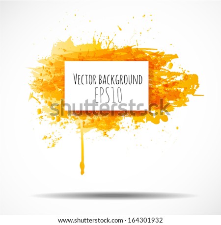 Background with big yellow splash and place for your text.