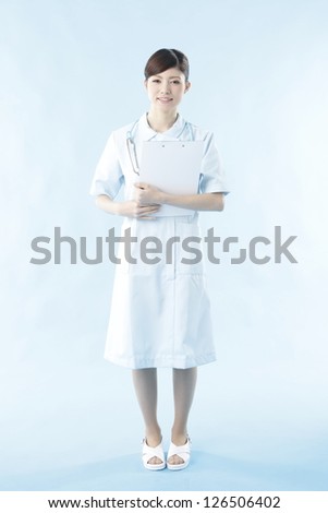 Nurse, blue back