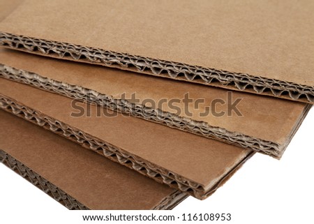 Corrugated cardboard useful as a box