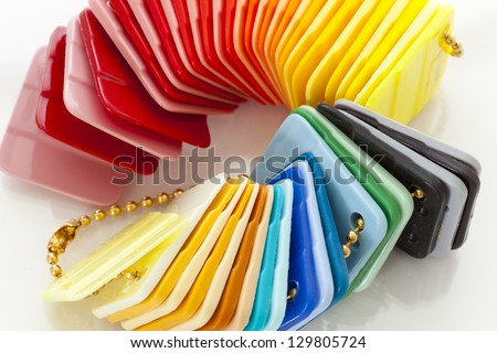 Colorful plastic plate samplers