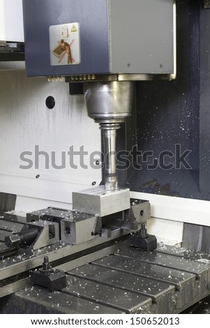 CNC drilling machine working