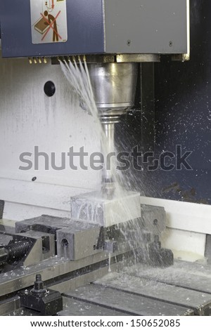 CNC drilling machine working by boron anti-friction fluid