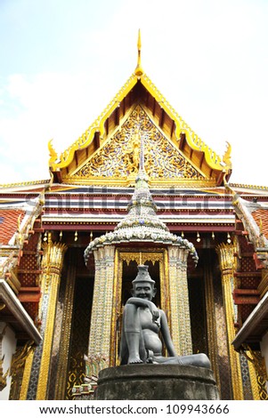Statue of the Hermit Doctor at the Grand Palace in Bangkok. Father of Thai herbal medicine.