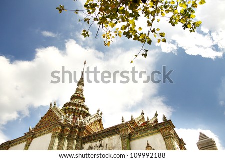 Grand Palace, the major tourism attraction in Bangkok, Thailand (Temple of the Emerald Buddha (Wat Phra Kaew))