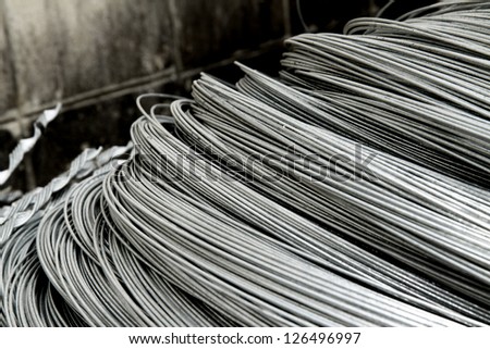Texture of steel wire in a coils