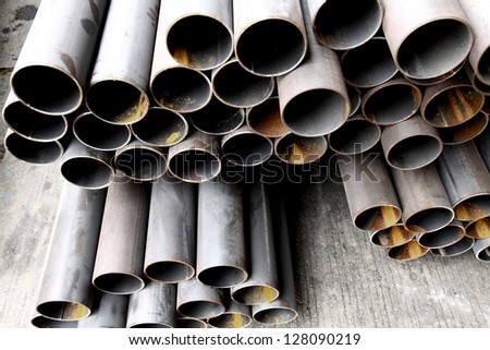 Rust Steel pipes