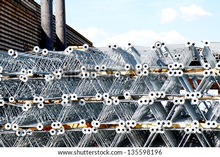 Steel pipes & bar for telecommunication Tower in warehouse