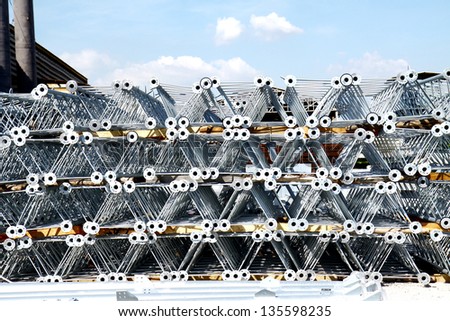 Steel pipes & bar for telecommunication Tower in warehouse
