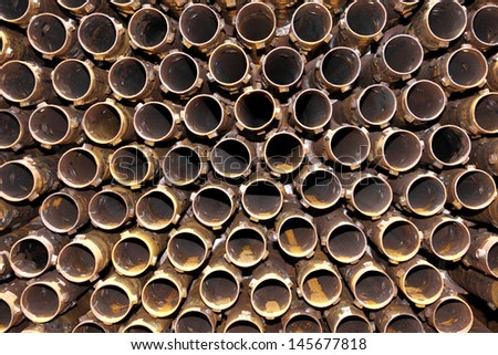 Rust steel pipe for construction