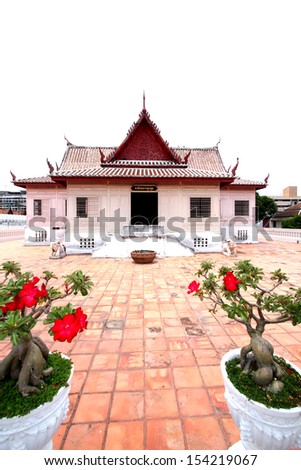 Traditional Thia style wooden pavilion in Ayutthaya province, Thailand