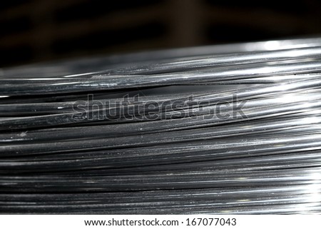 Texture of aluminum wire in a coil