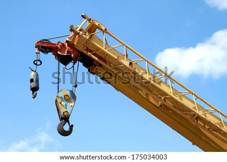 The crane hook of crane truck