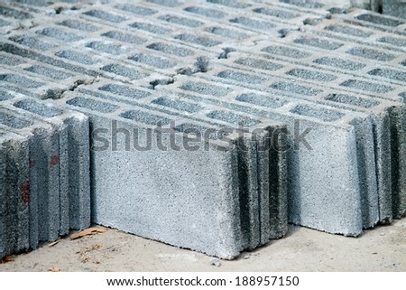 Stack of cement block pathway