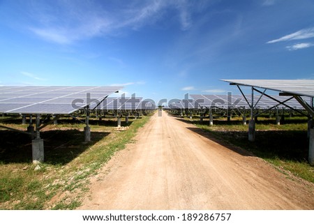 NAKHONSAWN-THAILAND-NOVEMBER 11 : Solar Farm Construction To generate electricity Of solar energy  on November 11, 2013 in Nakhonsawan province, Thailand